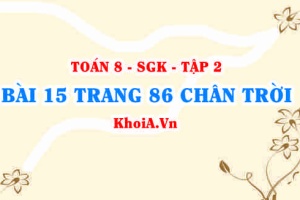 Bài 15 trang 86 Toán 8 Chân trời sáng tạo Tập 2